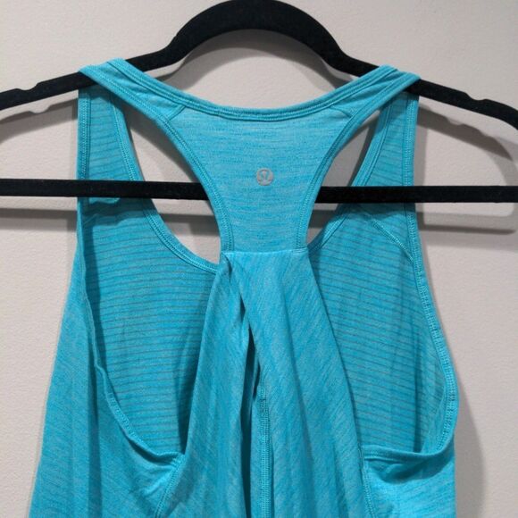 Lululemon Womens Drapey Racerback Tank Size S Blue Athletic Running Pilates - Picture 4 of 7